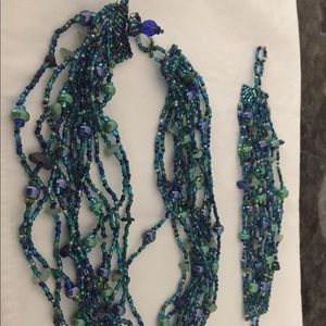 Beaded Necklace and Bracelet